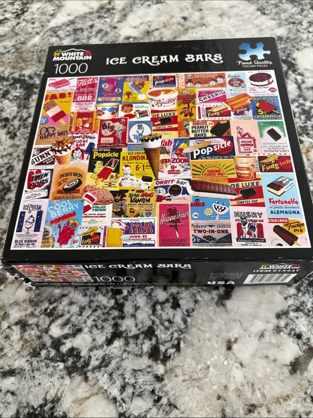 White Mountain Ice Cream Bars Puzzle — Multicolor Box Art